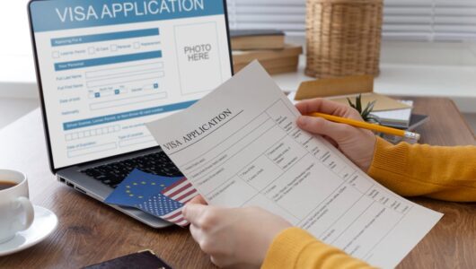 visa-application-composition-with-europe-america-flag